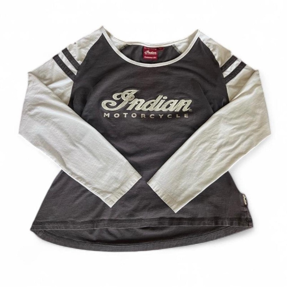 Indian Motorcycle Wrecking Crew Long Sleeve Baseball Tee